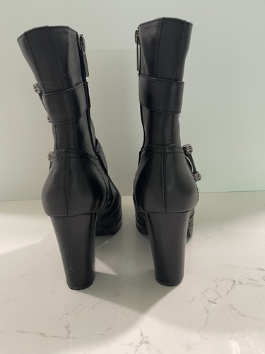 Womens Harley Davidson Marissa Platform Black Leather Boots – D84518 Size 8.5 - Picture 4 of 11
