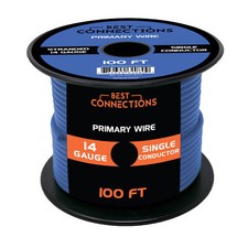14 Gauge Car Audio Primary Wire 100ft  Blue   Remote, Power/Ground Electrical
