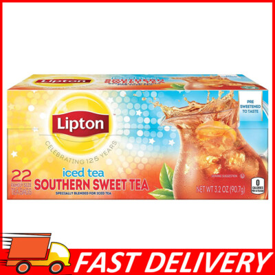 4-Pack Lipton Southern Sweet Tea Iced Tea Drink Mix 22 Family Size Tea Bags