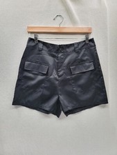 Shein Flap Large Pocket Black High Waist Shorts Size-L