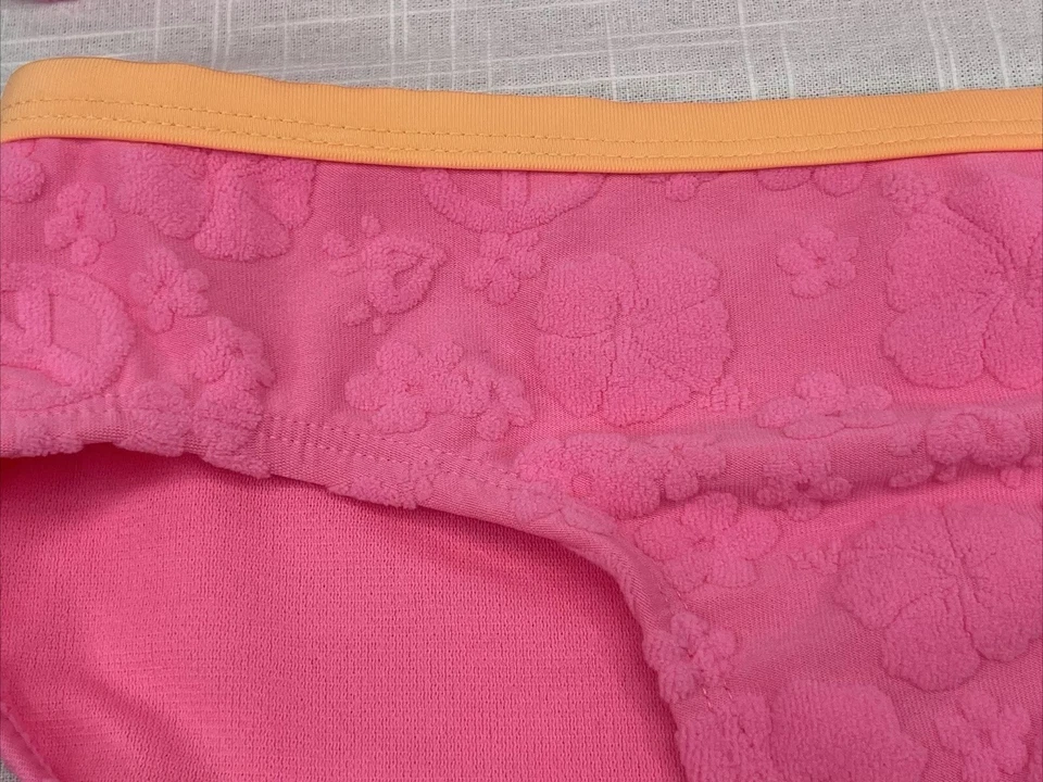 Justice Love Flower Peace Textured Halter Bikini Set Youth Girl Size L 12/14 NWT - Image 3 of 4