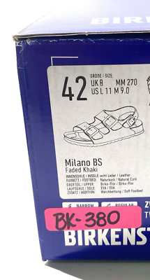 Birkenstock Milano Unisex W11/M9 (EU42)Reg/Sfb Faded Khaki  display picture 3