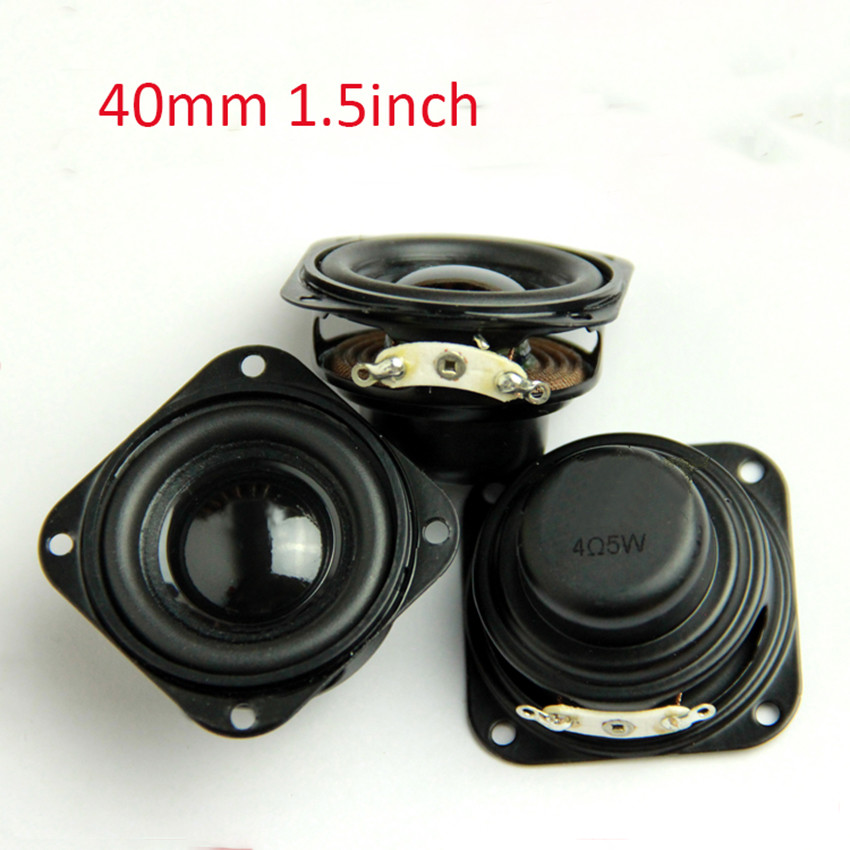 1pcs 40mm 4Ω 5W Woofer Bass Speaker Loudspeaker Horn