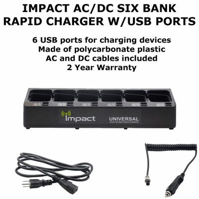 BKR5000 AC/DC 6 Bank Rapid Radio Charger BKR5000