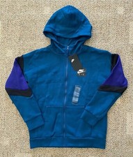 Nike Air Sweatshirt Jacket Full Zip Blue Hoodie 939635-474 65 Youth Boys M 10