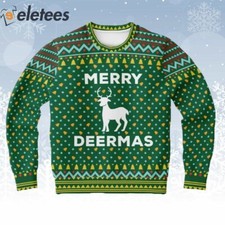Merry Deermas Ugly Christmas Sweater JMBO3YSQ