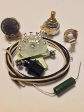 4 way Harness Wiring Kit for Telecaster CTS Oak Switchcraft .047 Soviet PIO Cap
