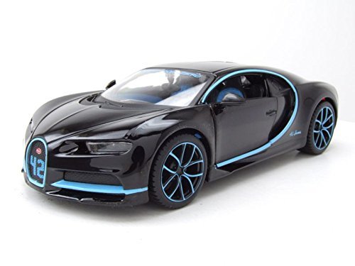 Bugatti Chiron Schwarz Maisto Auto Modell 1:24-image