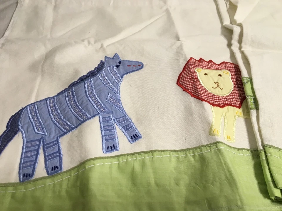 Par de cenefas Pottery Barn niños circo safari animales volante elefante jirafa Foto 2 de 4