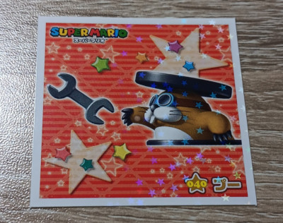 *FREE SHIP* Super Mario Sticker Collection #40 Rocky Wrench ~JAPAN EXCLUSIVE~
