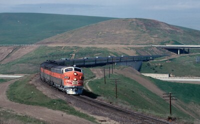 WP 805A with the California Zephyr on Altamont Pass (2), March 1970 8 x 10 Photo