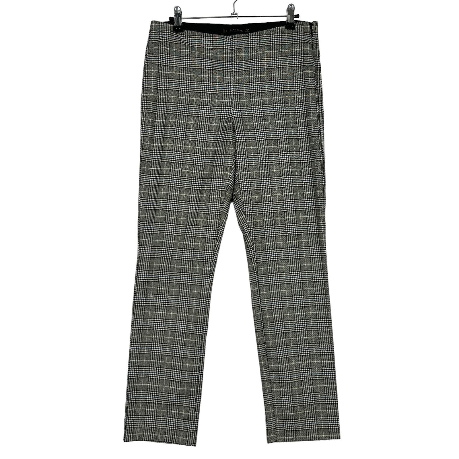 Zara Basic Plaid Pants Size Medium - image 1