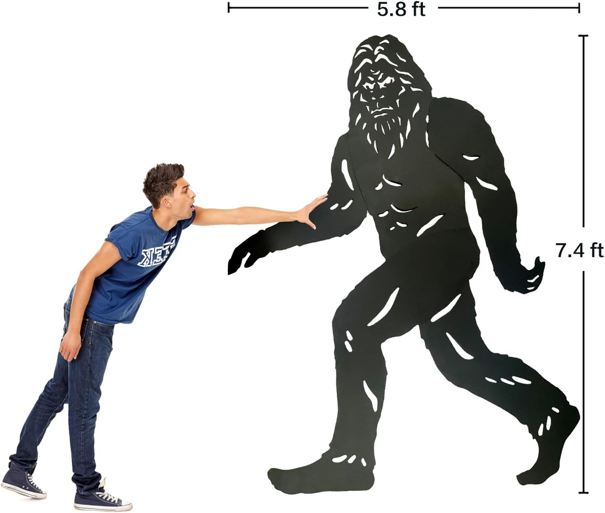 7.4Ft Bigfoot Metal Outdoor Decor Big Foot Sasquatch Gifts for Men