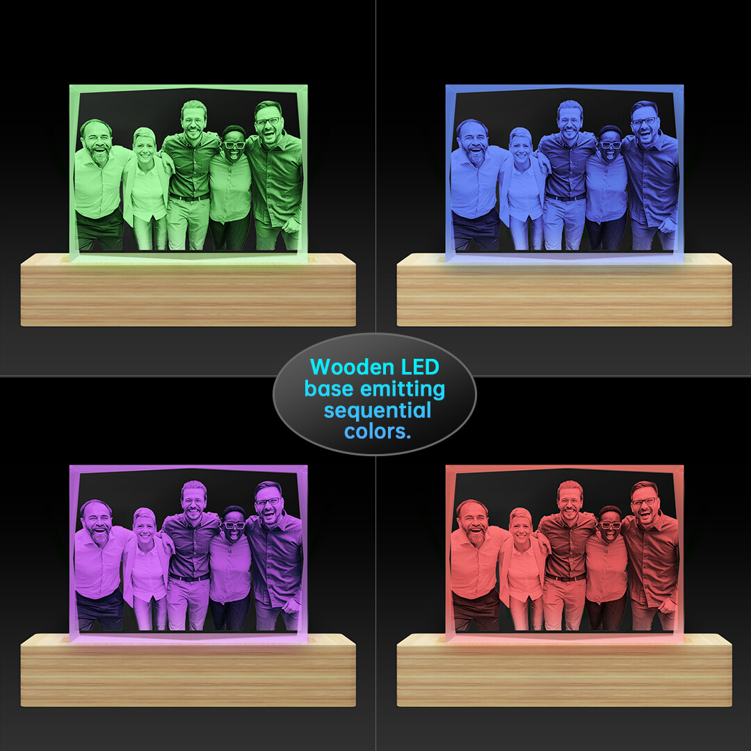 Custom 3D Crystal Gift with Photo For Birthday Anniversary Present