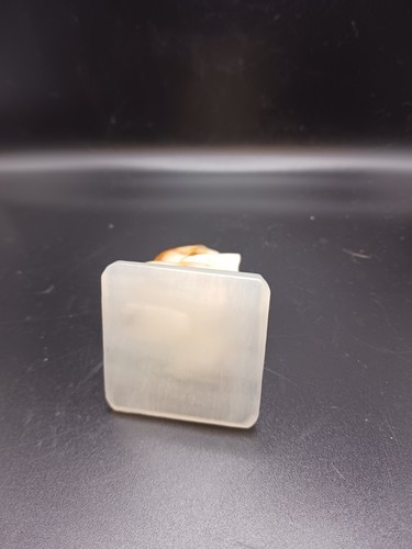 Vintage Marmor Onyx Stein handgeschnitzt Elefant Rüssel oben Figur 3 cm groß - Bild 7 von 9