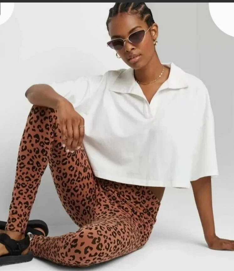 High rise leopard leggings cheap