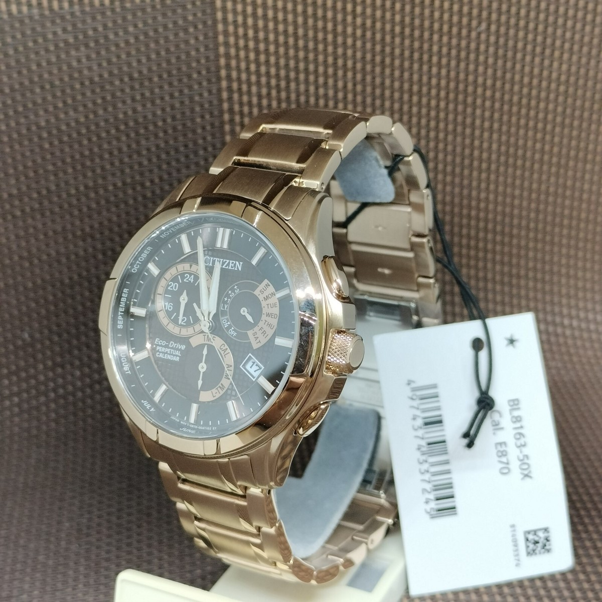 Citizen Eco-Drive BL8163-50X Brown Analog Gold Stainless Steel