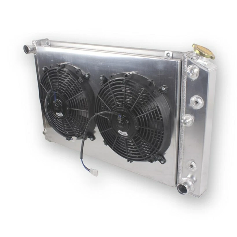 FOR 1978-1986 Pontiac Bonneville Catalina Grand Am 4-Row Radiator+Shroud+2*Fans - Image 2 of 4