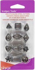 Sculpey Premo Mini Metal Cutters 12/Pkg-Geome...