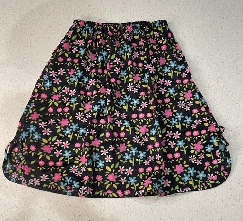 Vintage 70’s Sears Kids Girls Skirt Neon Floral Nylon Sz 7 Day-Glo Made In USA - Picture 2 of 14