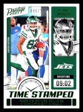 2024 Panini Prestige Xavier Gipson Green Time Stamped #TS-XGN /149 Jets