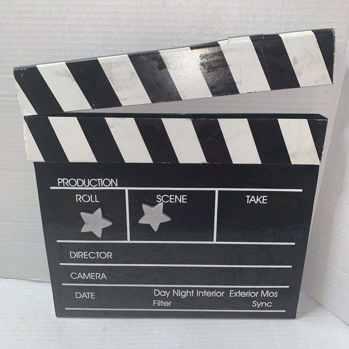 Acrylic Film Clapperboard 30x25CM, Professional Director Action Clap