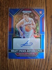 2023 Prizm Draft Picks Azuolas Tubelis ROOKIE RC AUTO  Blue /125
