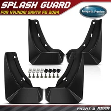 New 4Pcs Front & Rear Mud Flaps Splash Guards Fender for Hyundai Santa Fe 2024