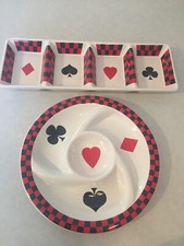 Playing Card Suits/Poker Ceramic Serving Trays