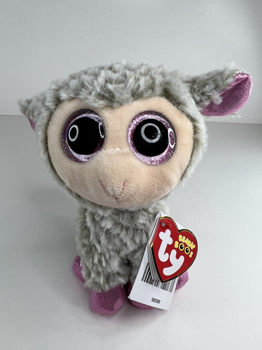 Ty Beanie Boos Lamb Dixie The Gray Wooly Easter Lamb NWT New 6”