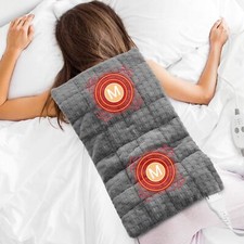 Weighted Electric Heating Pad with Massaging Vibrations, 6 Settings - 3 Heat,...
