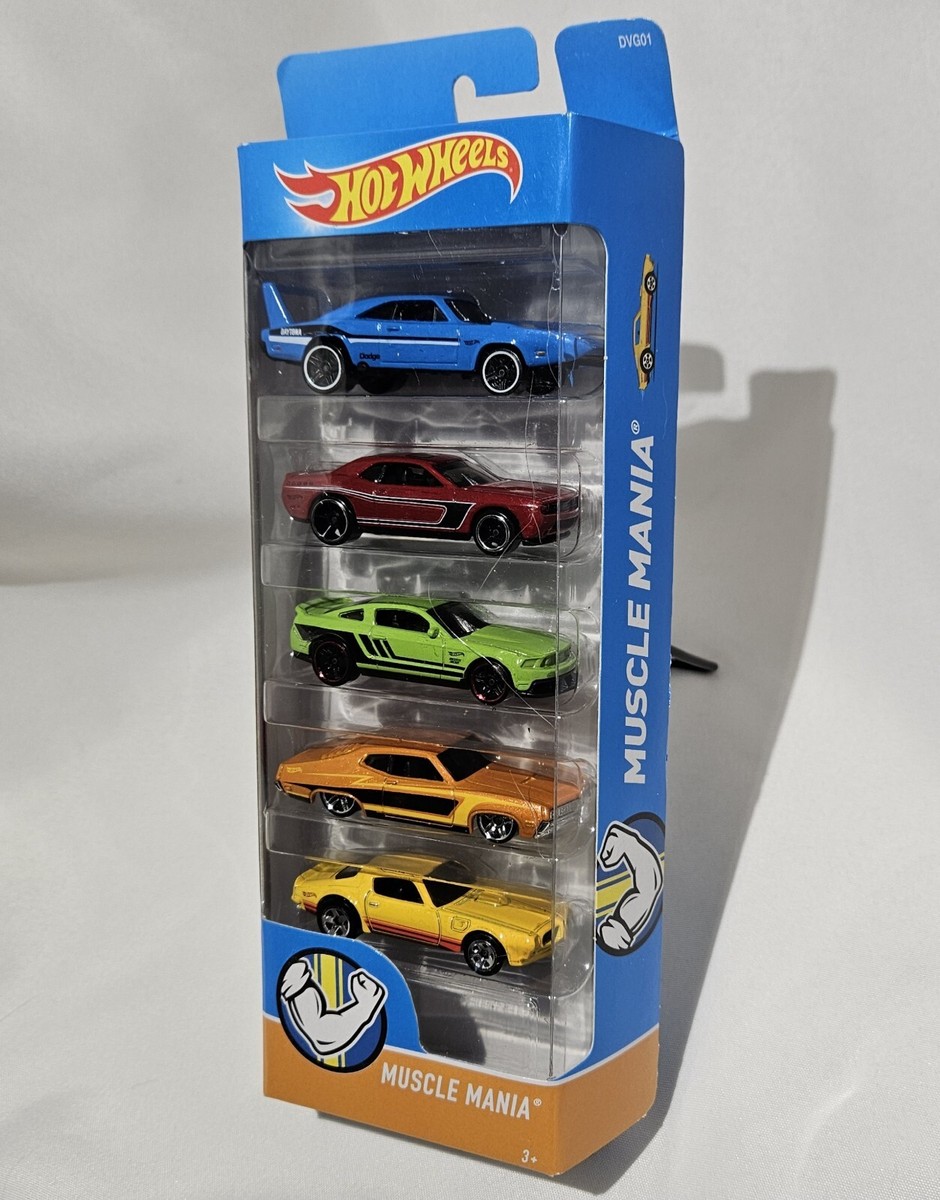 Hot Wheels Muscle Mania 5 Pack Charger Challenger Firebird | eBay
