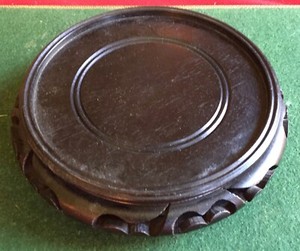 Vintage Chinese Carved Wood Display Stand for Kangxi Vase Bowl Figure Lamp Base