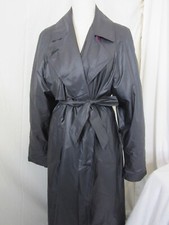 Sanyo Carol Cohen Trench Rain Coat Women's Classic Black Packable Size Medium