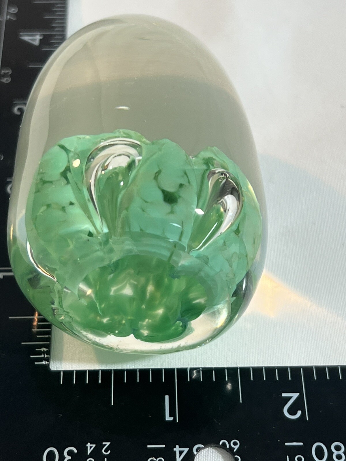 egg shaped glass paperweight eBay