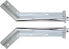 TBOZZ Stainless Steel Angled Spring Loaded Mud Flap Hanger,Round Tube Style