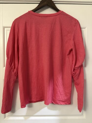Neu mit Etikett Zara rosa lachs gerafftes Langarm entspannt süßes Shirt Top Bluse Small S - Bild 2 von 3