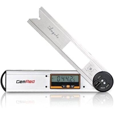 GemRed Pro Digital Protractor: 0.15° Accuracy 0-360° - Professional Grade