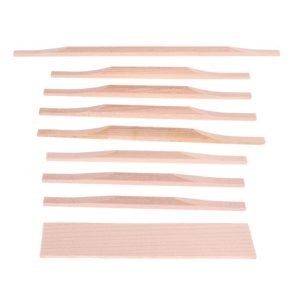 17-Piece DIY Acoustic Guitar Brace Kit - Spruce Wood Luthier Building Materials