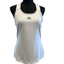 Adidas womens Large Y Tank aero ready white stretch
