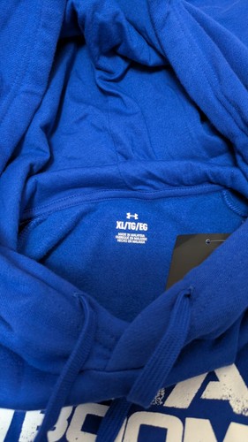Under Armor Team Boomer Fighting Cystic Fibrosis Pull Over BLUE Hoodie Men's XL - Picture 3 of 4