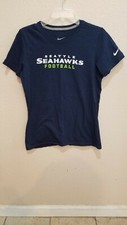 Seattle Seahawks Football Navy Blue T-shirt tee Size Youth XL Made by Nike