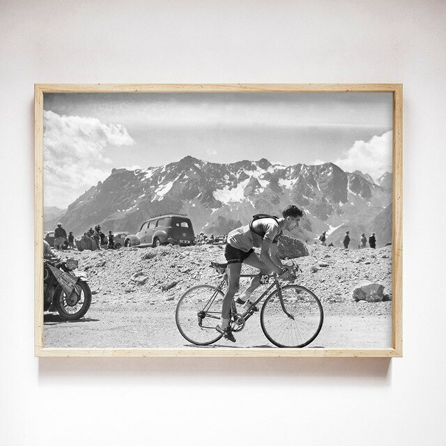 Tableaux Cyclisme Course Vélo France pour Déco Salon et Bureau 50x70cm
