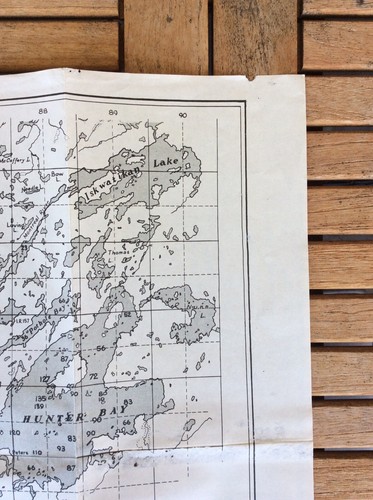 Vintage Spot Sounding in LAC LA RONGE mappa rami pesca Gibson's Cabins - Foto 8 di 12