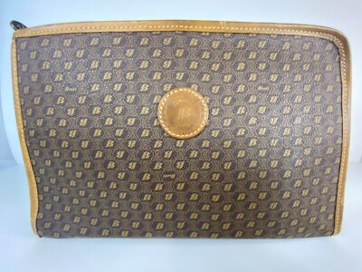 Buti Italy Clutch Leather Hand Bag Brown Vintage