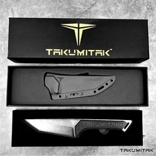 Takumitak 11" Tactical Knife D2 Blade Molle Kydex Sheath Tanto Fixed Blade Knife