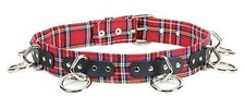 Plaid Bondage Leather Punk, Metal,Thrash, Sid Vicious UK Style, Garage Band Rock
