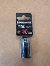 NEW Powerbuilt 1/2" Drive 18MM 12 Point CHROME Socket 642016M LIFETIME WARRANTY 