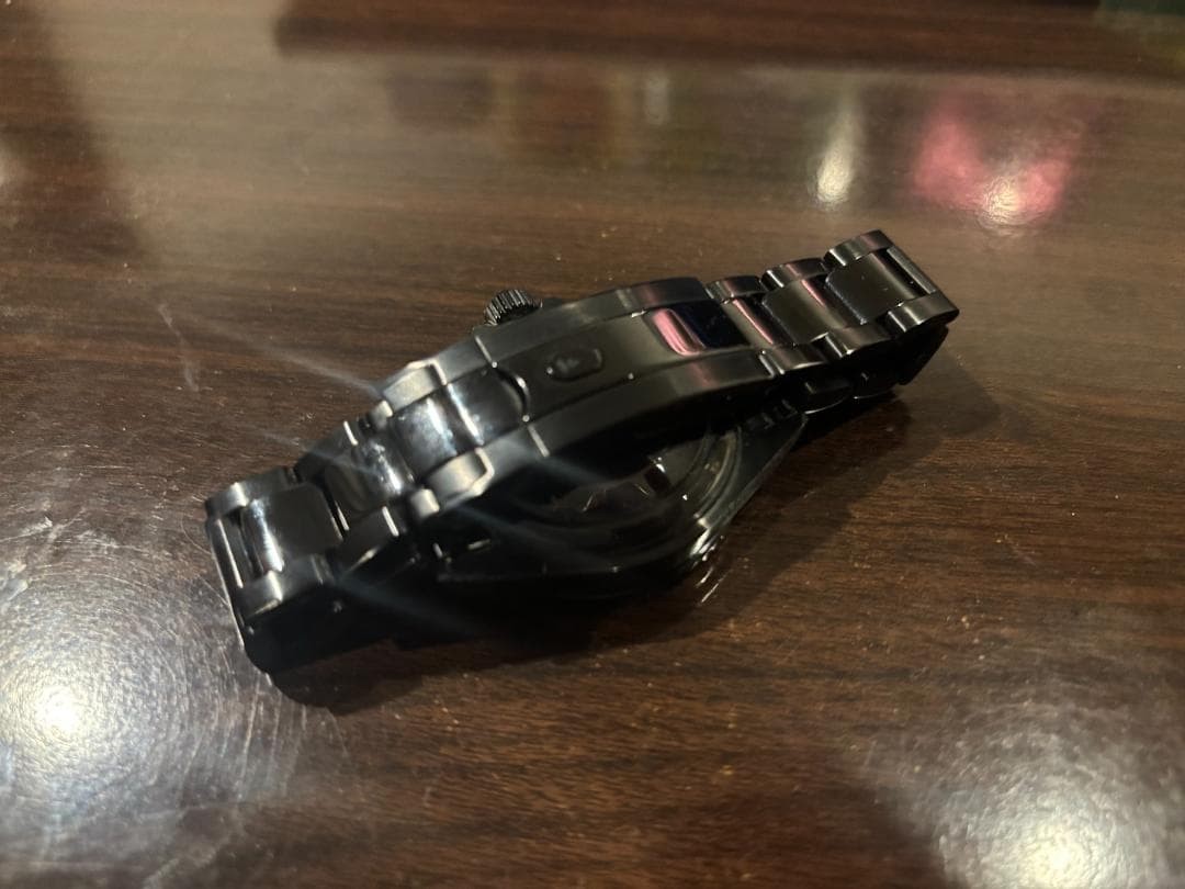 A BATHING APE Automatic Dive Watch Stainless Steel Black Used image 6