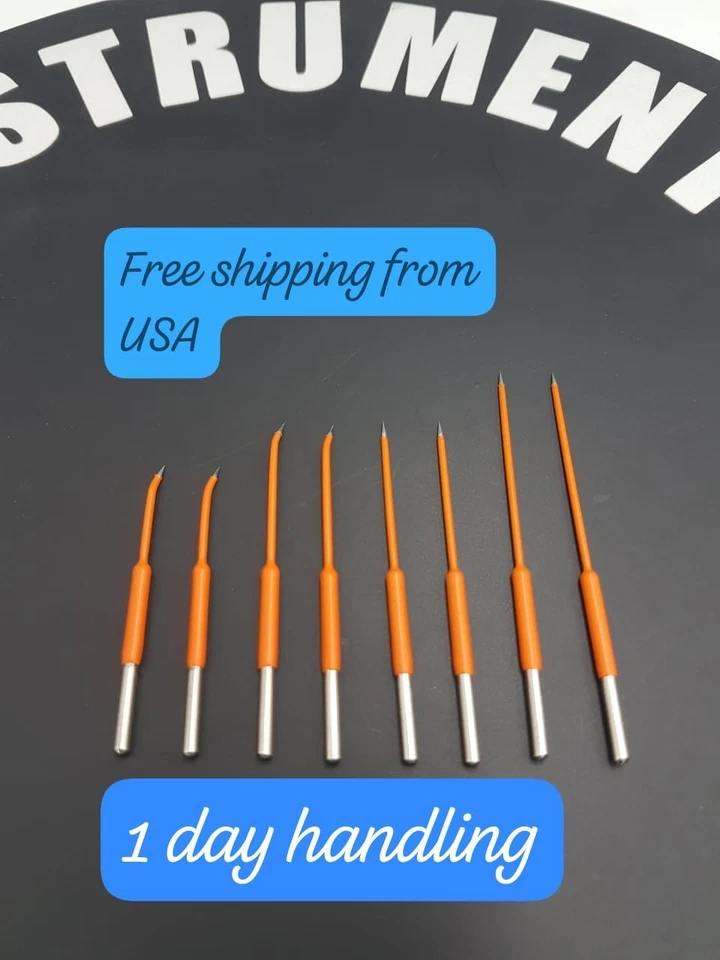 UNBRABDED Colorado Micro Dissection Needles 8 Pcs Tungsten Tips for Ellman Surgitr New CE